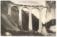 Postkarte mit: Züge - Albulabahn Landwasser Viadukt 1911